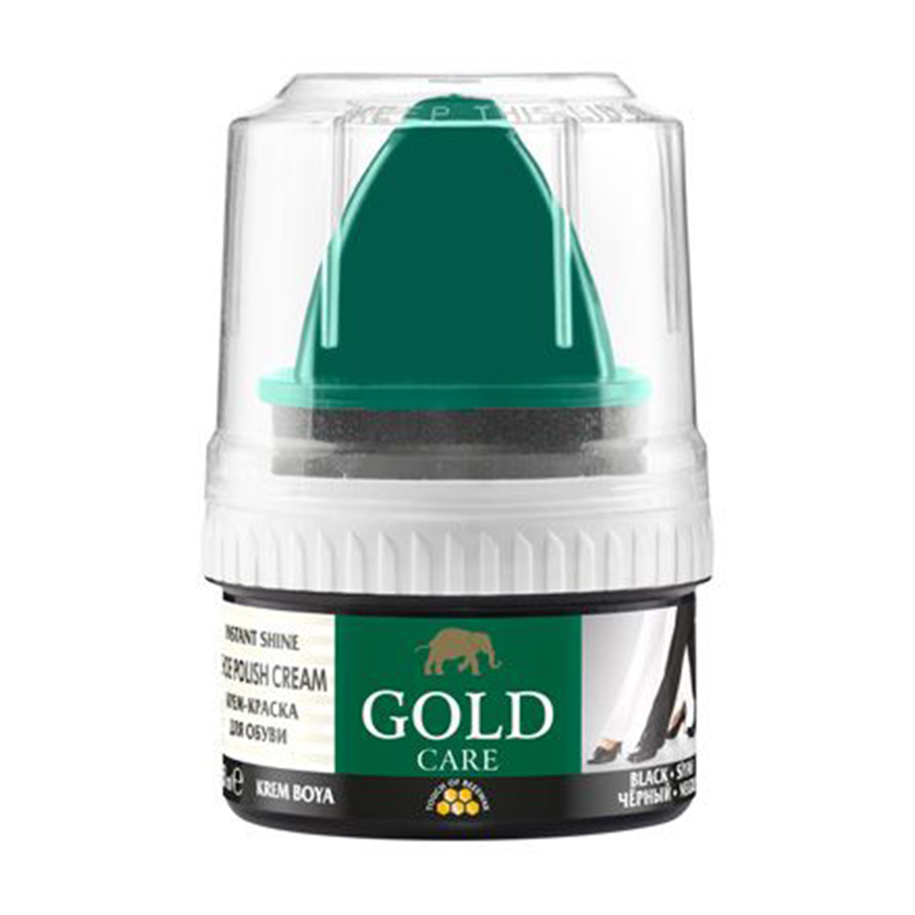 Крем-фарба для взуття Gold Care Instant Shine Shoe Polish Cream Чорний, 50 мл